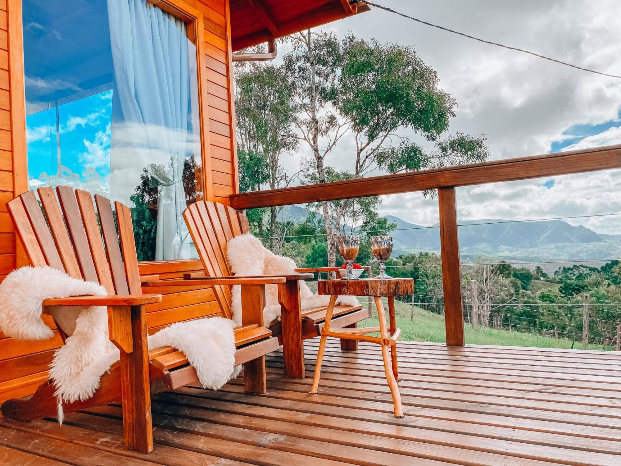 Cabana Romantica Na Serra Com Hidro, Lareira, Lagos E Trilhas Villa Bom Retiro  Exterior foto