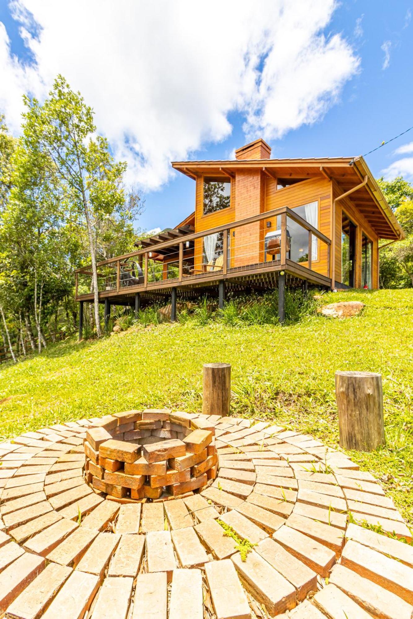 Cabana Romantica Na Serra Com Hidro, Lareira, Lagos E Trilhas Villa Bom Retiro  Exterior foto